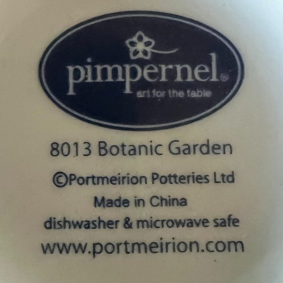 Set of 2 Pimpernel Botanic Garden Sweet Pea Mug / Cup ~ Lathyrus Odoratus - Picture 6 of 6